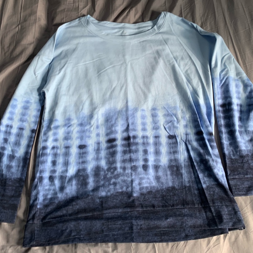 Blue Tie Die long sleeve